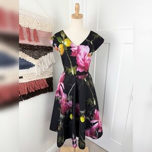 Ted Baker Citrus Bloom Dress Sz XS